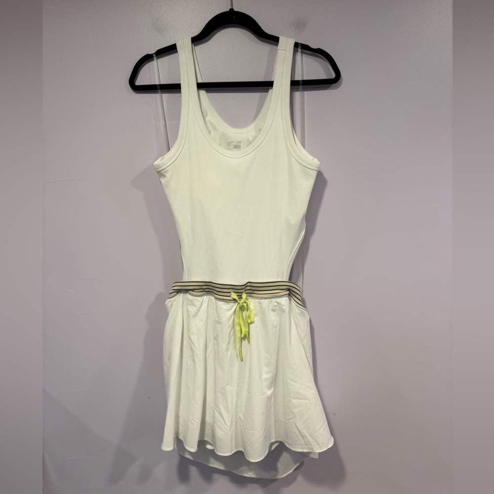 Aerie‎ offline white ribbed tennis dress with shorts NWT